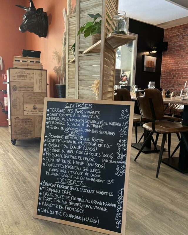 Nouvelle carte à découvrir dès aujourd’hui 😋
Et bien sur notre sélection de viandes affinées !  #resto #Nantes #restonantes #bordsdeloire #saintelucesurloire #bonsmoments #nouvellecarte #bonsvivants